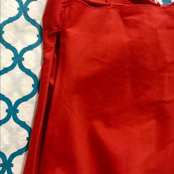 SOLD! N/A ~Chic & Sexy! PRADA Red Orange Cotton Poplin X Back Top - Small - RARE - Picture 5 of 7